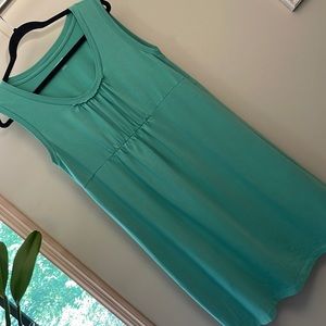 Lands’ End 14-16 Sleeveless Green Cotton Dress